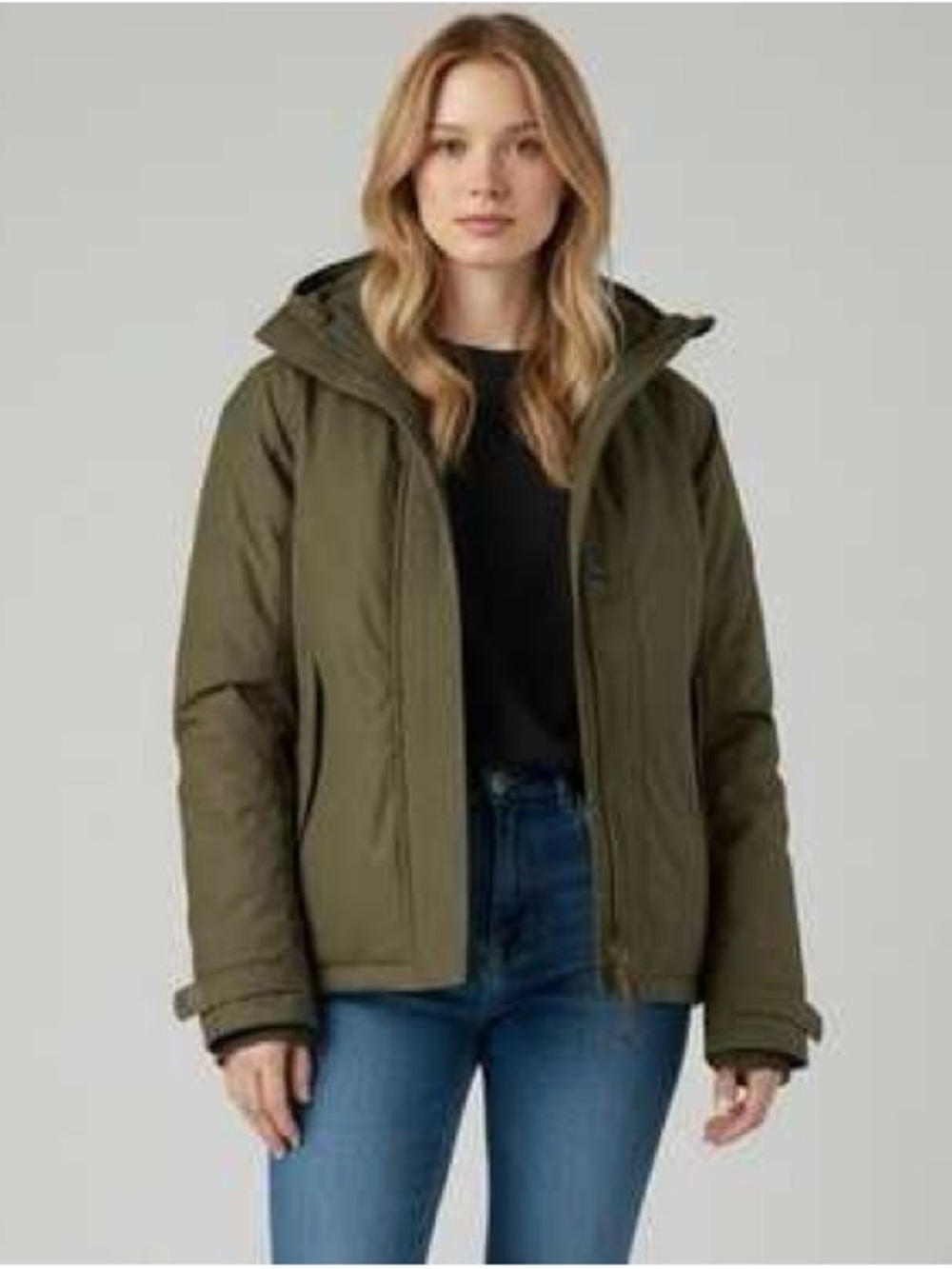 TNA Olive Hooded Women's Winter Jacket